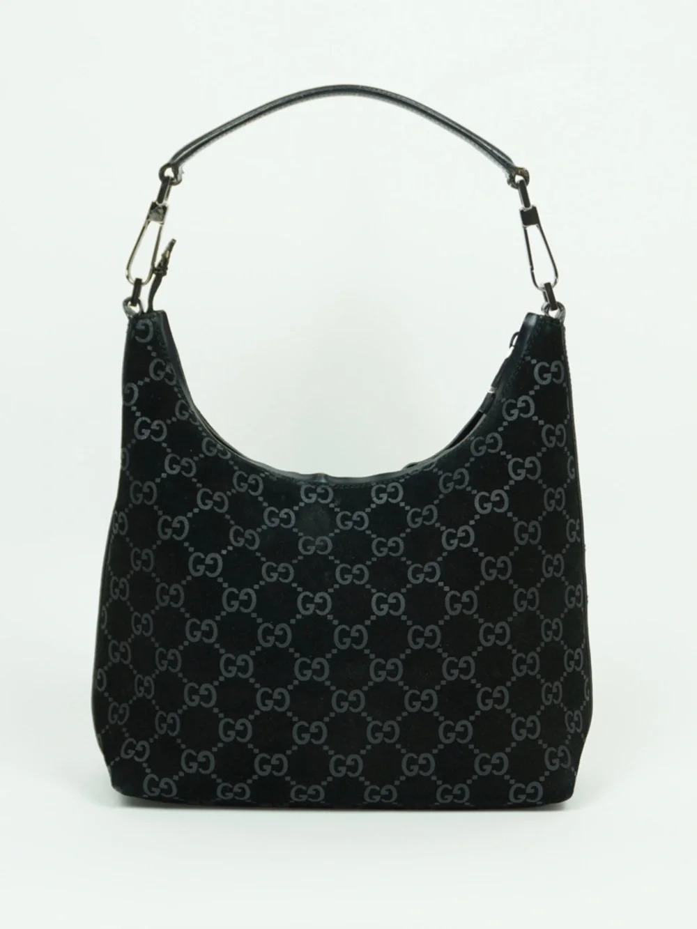 Gucci Vintage GG Suede Hobo Shoulder Bag Black Tom Ford Y2K - Picture 13 of 13